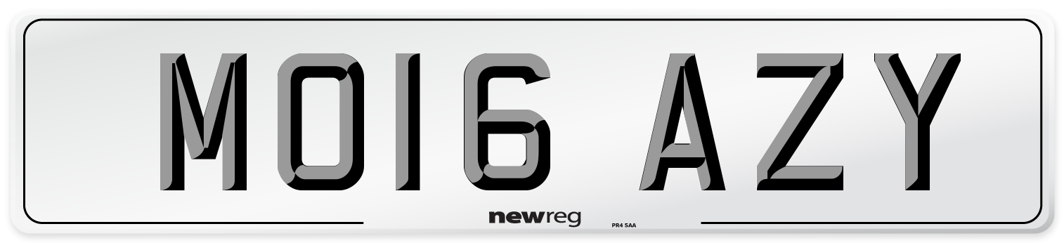 MO16 AZY Number Plate from New Reg